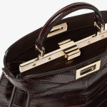 FENDI Peekaboo ISeeU Small Brown inlaid hagfish leather bag - Image 2